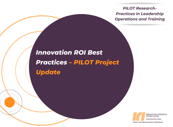 Innovation ROI Best Practices – PILOT Research Project Update